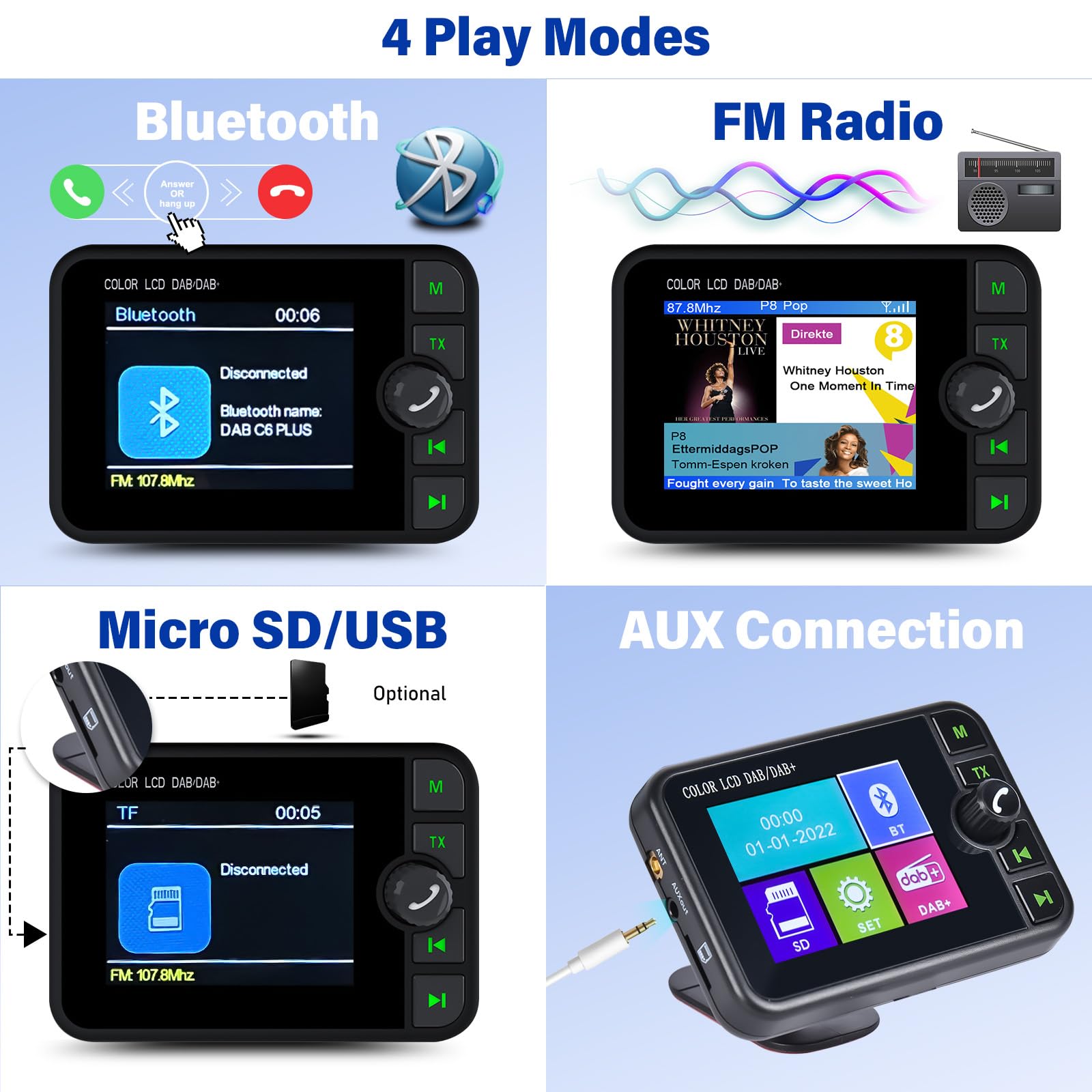 Epronic 2.4" LCD Screen DAB/DAB Radio Adapter For Car, DAB Radio - View #13