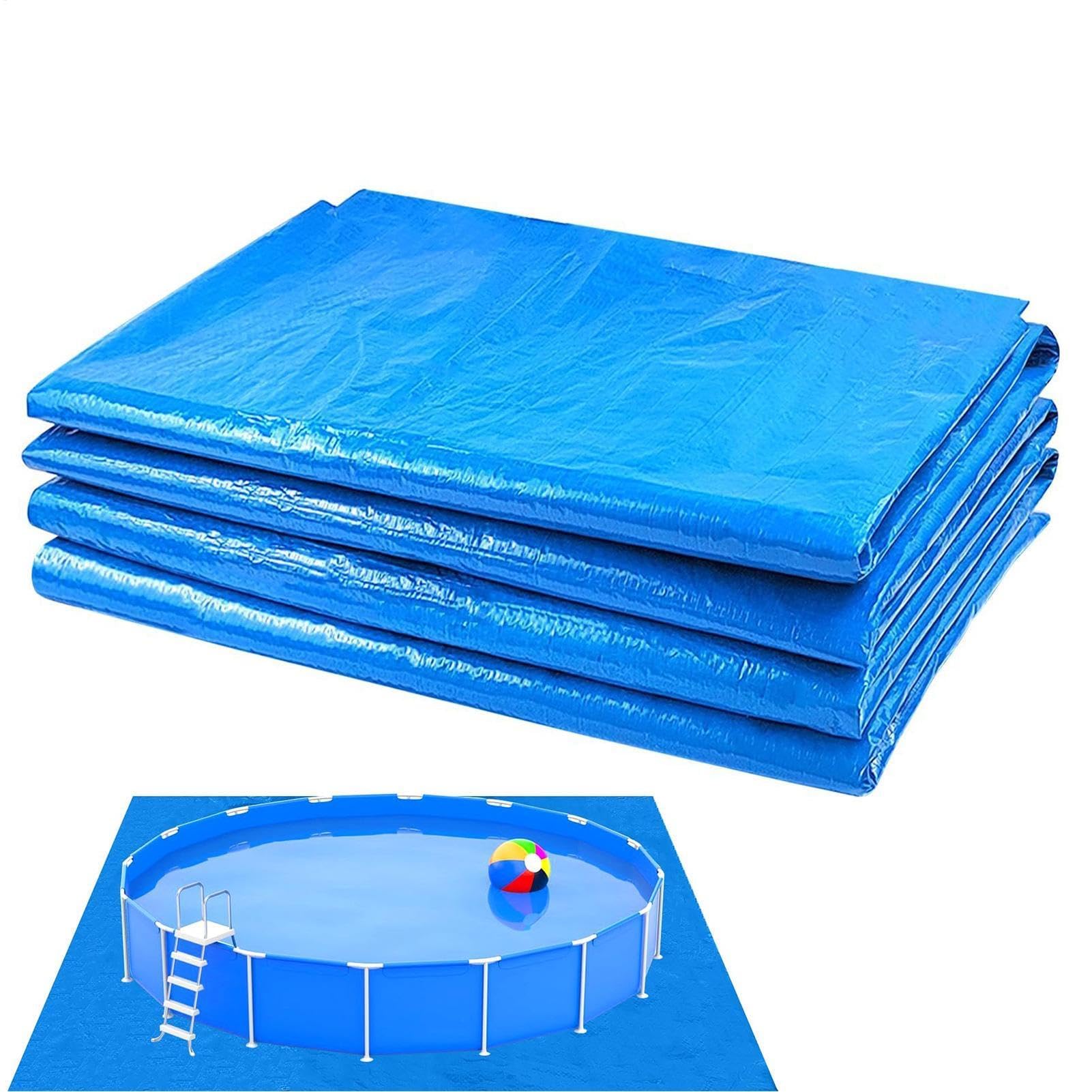 Tappetino quadrato per piscina, protezione sotterranea, per patio, prato, giardino, pavimento e aree esterne, previene forature su pavimenti ed erba