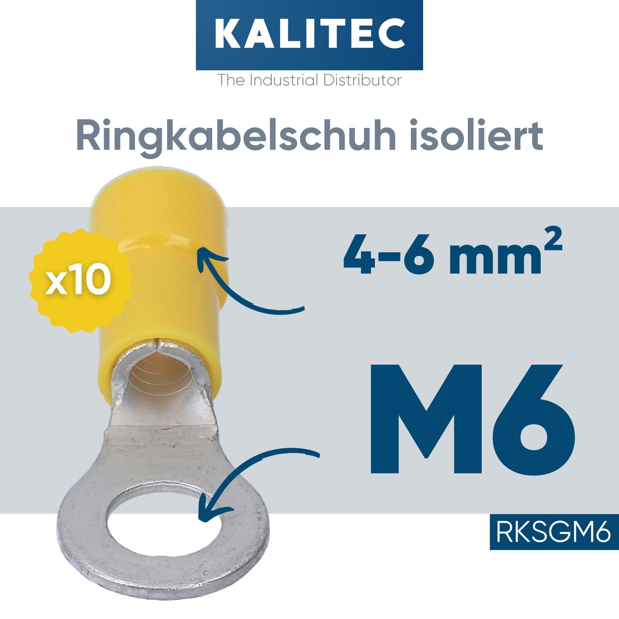 Capicorda Tubolari 16qmm M6 - Capocorda Ad Anello Per - Foto 9