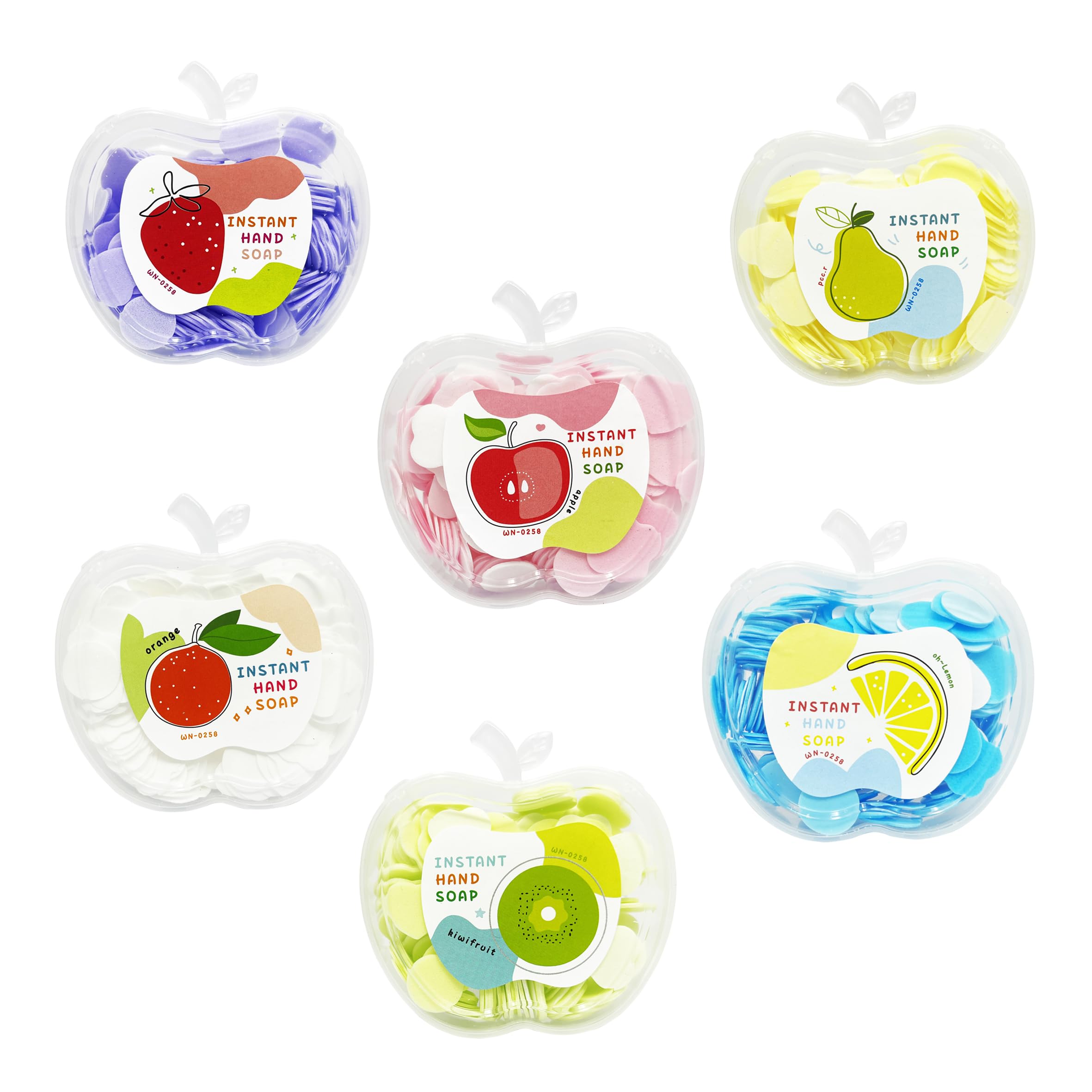 Parteet Pack of 6 Paper Soap | Disposable Mini Soap Paper | Scented Paper Soap Bath Flakes | Portable Flower Tube Petals | Apple Shape Soap For Travelling (Pack of 6, Assorted Color)-image-10