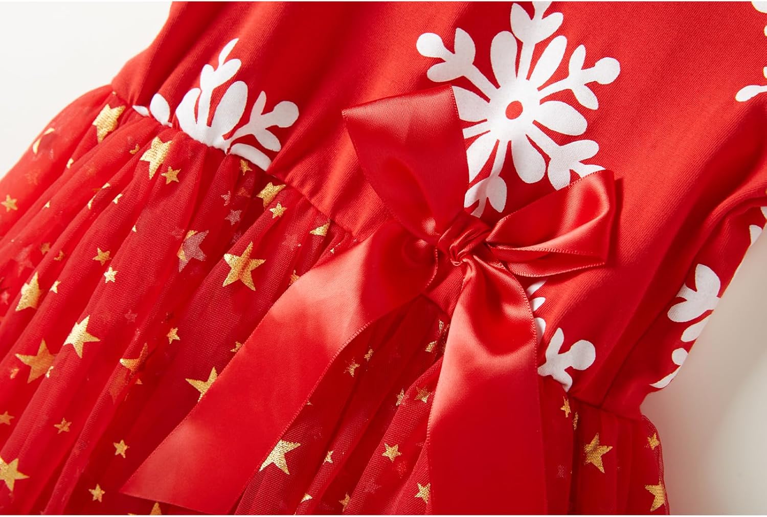 Toddler Girls Christmas Tutu Dress Multi-Layers Tulle Long Sleeve Princess Dress - Image 6