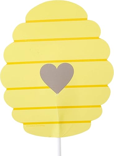 Miniatura 3 de Creative Converting Bumblebee - Palitos de centro de mesa para bebé, 9.5", 10", 12", multicolor