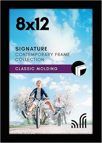 Vista 40 de Americanflat Marco de fotos de 10 x 13 pulgadas con vidrio inastillable - Colección Signature - Marcos de estilo galería hechos de madera de Negro