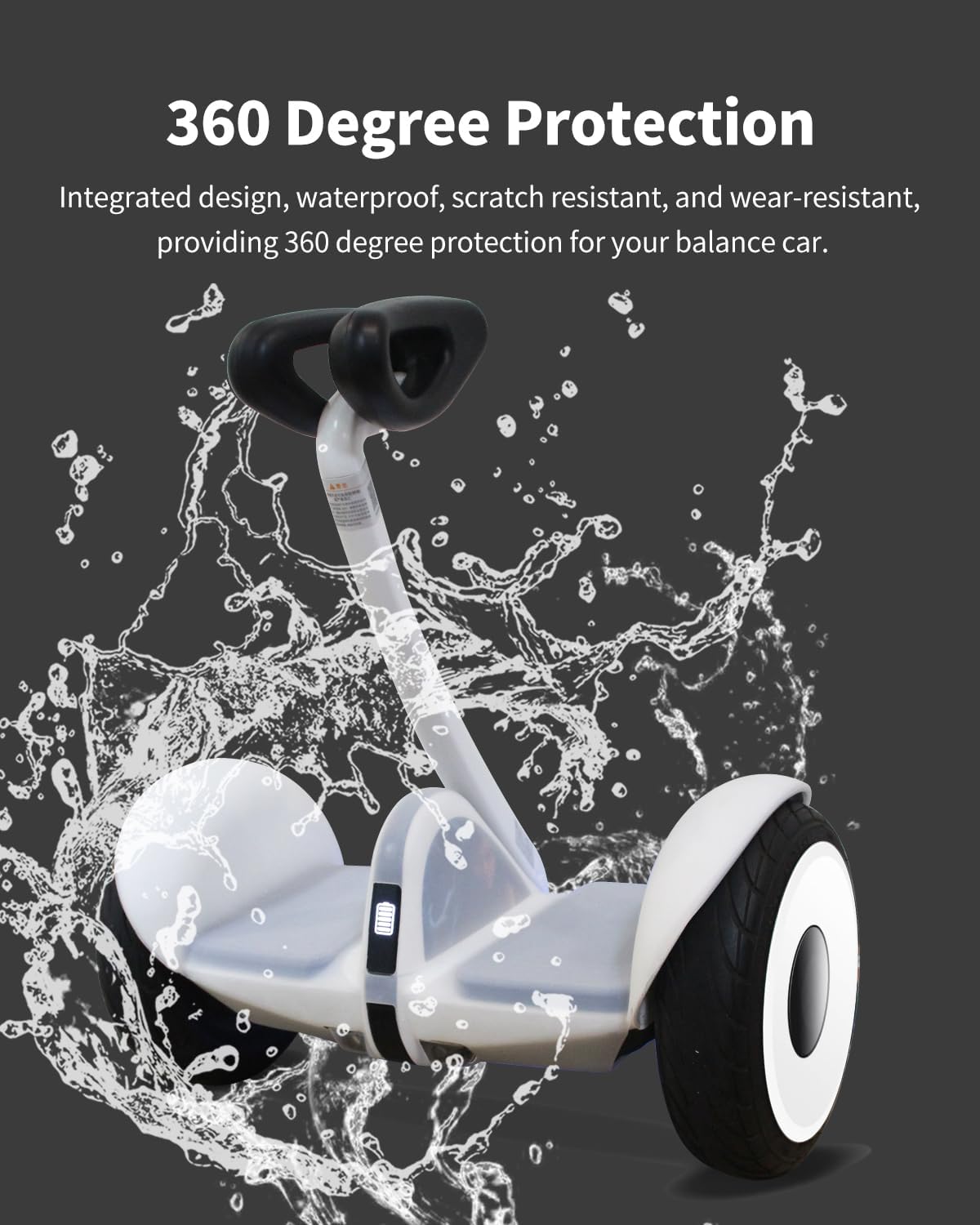 Silicone Protective Cover for Segway Ninebot S/S-PRO/mini Pro - Anti-Scratch Shockproof Case, Perfect Fit Self-Balancing Scooter Accessory (transparent)