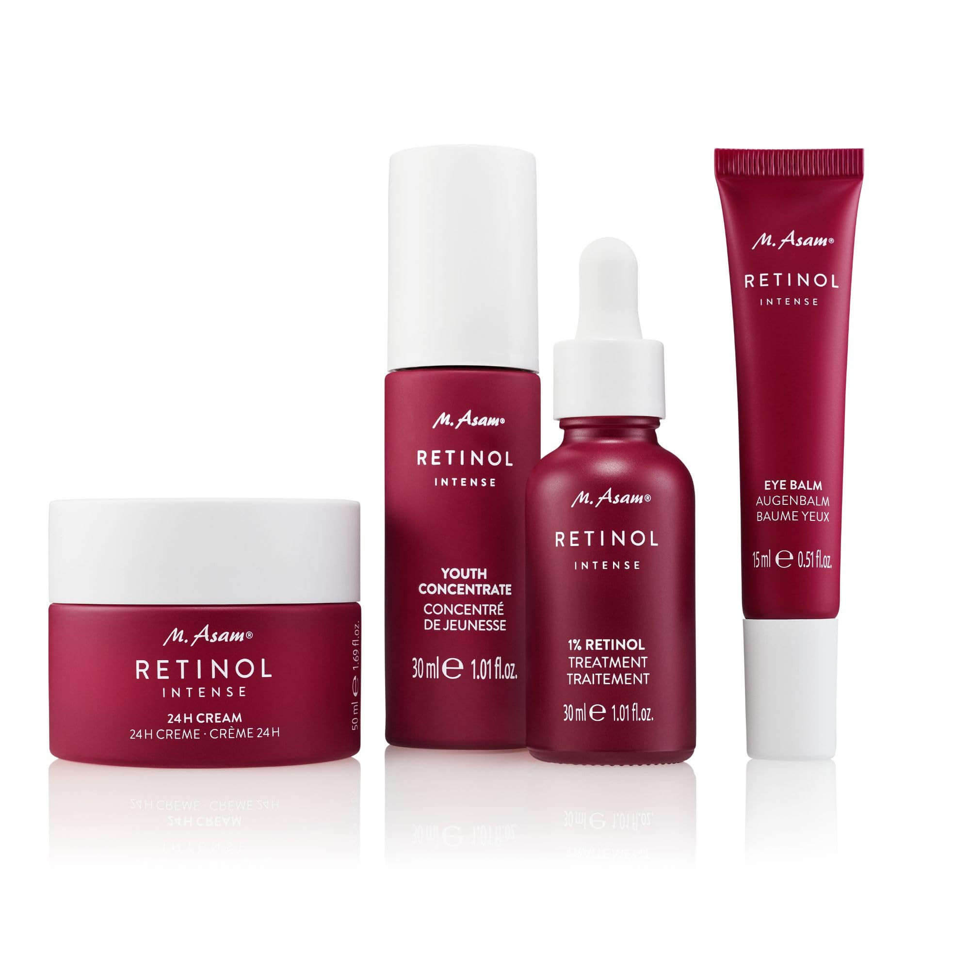 M. Asam RETINOL INTENSE Crema 24h (100ml) - Efficiente Anti-Aging con retinolo, acido ialuronico e burro di karité. Vegana e idratante