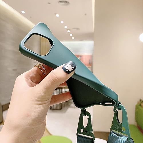 Miniatura 3 de Compatible con iPhone 13 Pro, funda cruzada para teléfono con cordón, bonita funda de silicona suave con correa ajustable para el hombro, protector