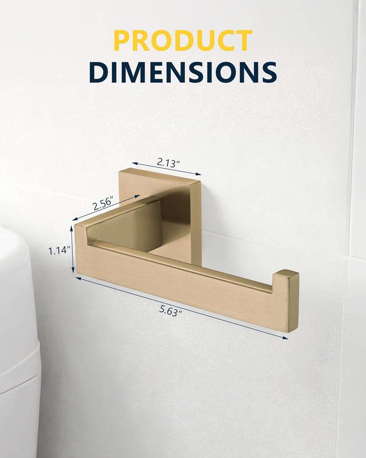 Toilet Paper Holder, Compatible with Champagne Bronze Bathroom Toilet Paper Roll Holder, Premium SUS304 Stainless Steel, Rustproof Wall-Mounted Design for Bathroom, Kitchen, Washroom