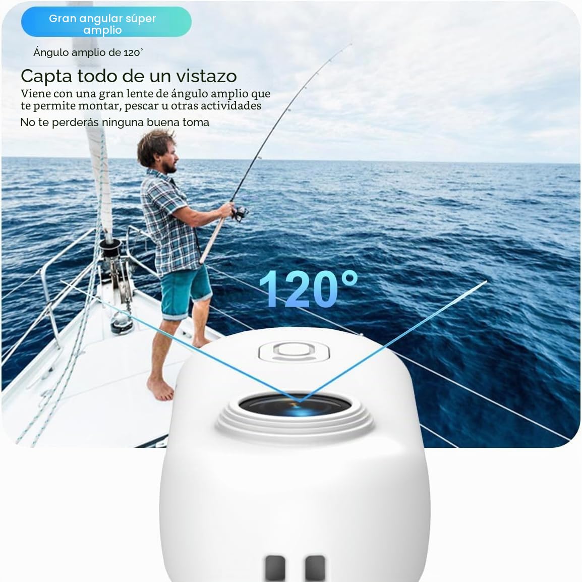 Winnes Minicámara deportiva WiFi, cámara de pulgar HD 1080P, lente gran angular de 120°, IP68, resistente al agua hasta 30 m, grabadora de video vlog (incluye tarjeta de memoria de 64 GB)color blanco