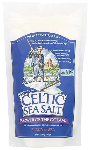 Celtic Sea Salt Bolsa de sal de flor del océano 1 libra Celtic Sea Salt Bolsa de sal de flor del océano 1 libra