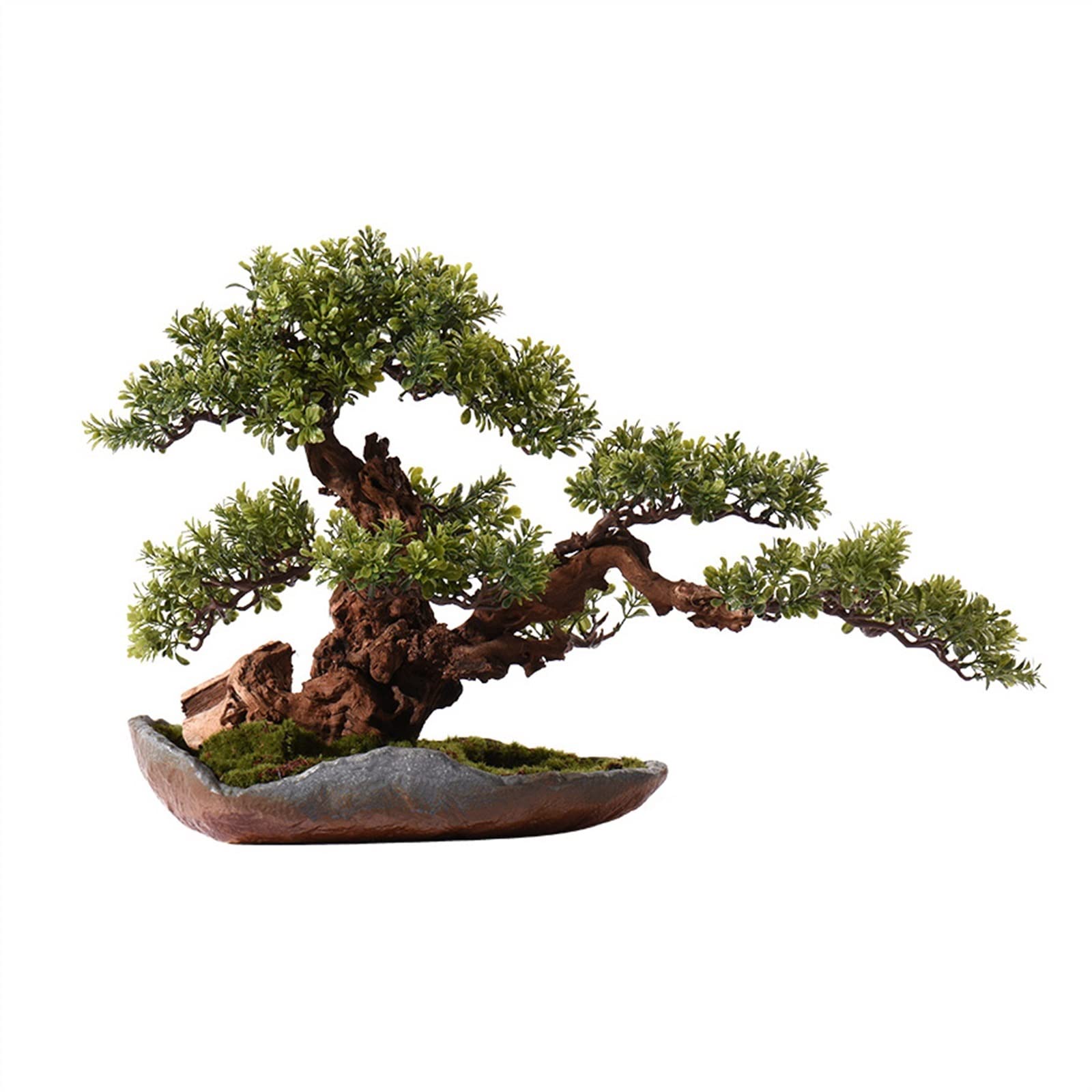 GTHTUHFD Artificial Bonsai Tree Artificial Bonsai Tree Green Simulation Welcome Pine Bonsai Tree 26In Large Artificial Cypress Tree