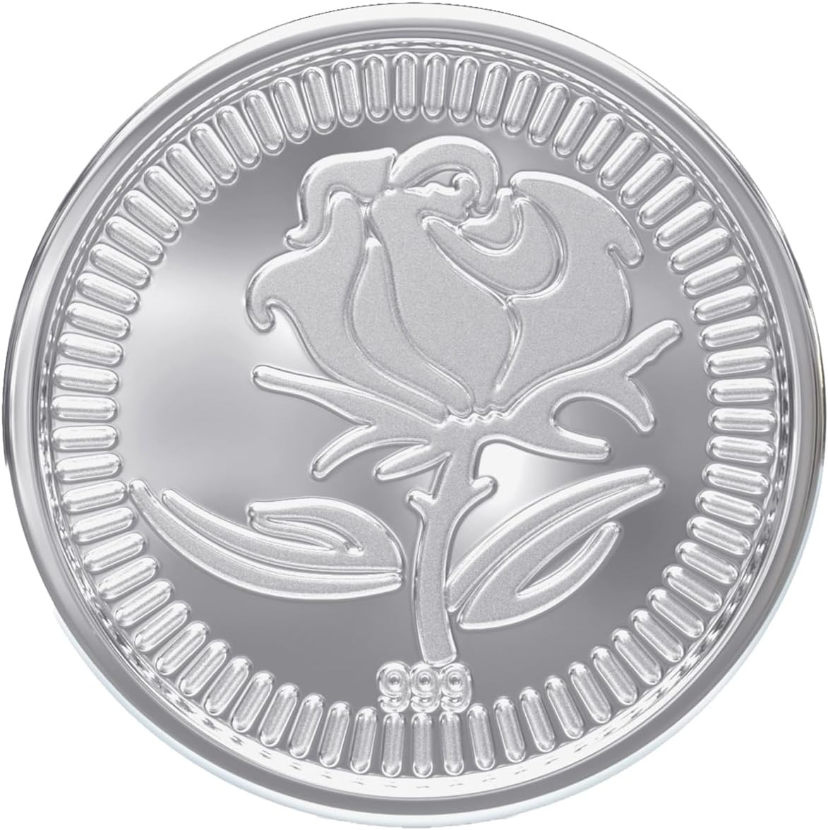 Joyalukkas 999 Purity | Round Shape | Silver Coin | Flower Design