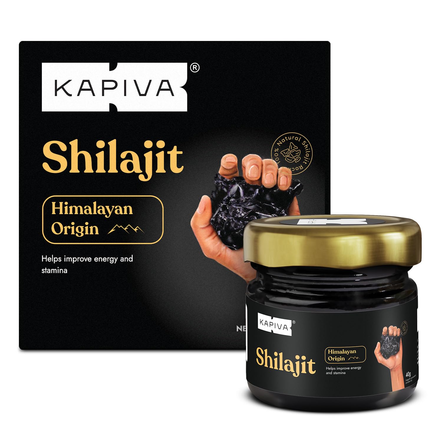 Himalayan Shilajit/Shilajeet Resin 40g - For Endurance and Stamina | Contains Lab Report - Super Saver Pack Of 2