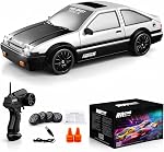 Remote Control Car RC Drift Car 2.4GHz 1:24 Scale 4WD 20KM/H High Speed Model Vehicle with LED Lights Drifting Tire Racing Sport Toy Car for Adults Boys Girls Kids Gift