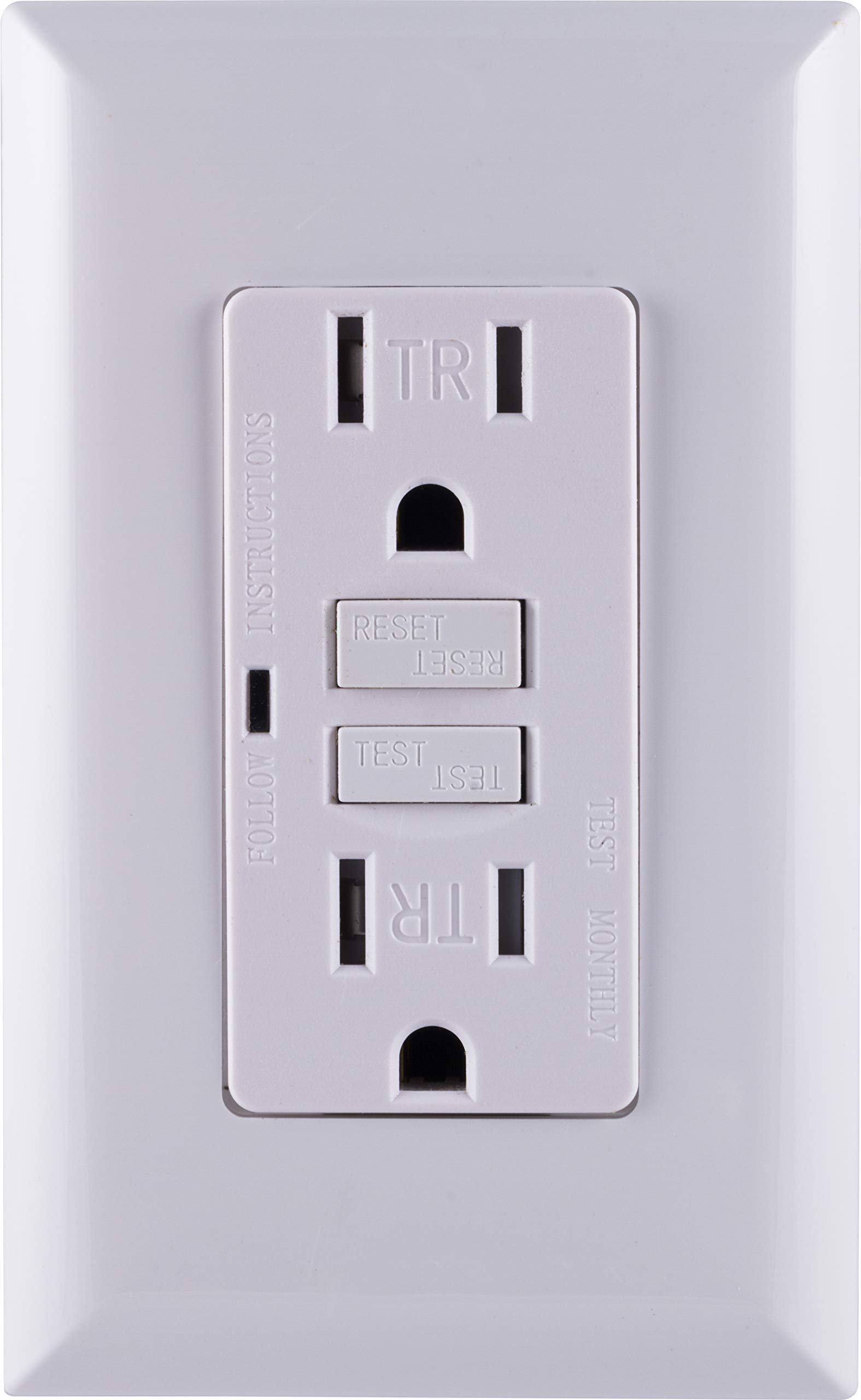 GE 15A GFCI Receptacle, Tamper Resistant, UL Listed