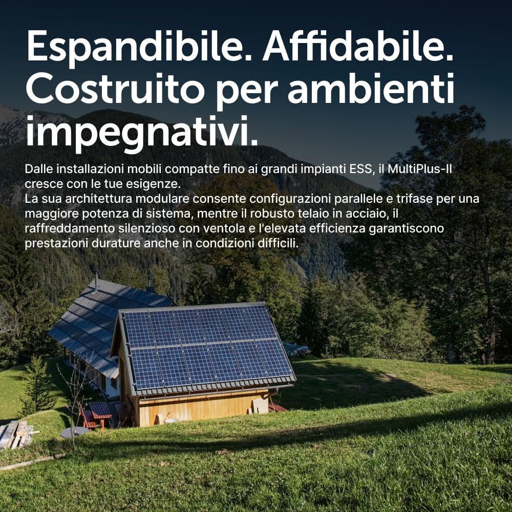 Victron Energy MultiPlus-II 5000VA 48-Volt 230V Inverter Onda Sinusoidale Pura 70 amp Caricatore Batteria