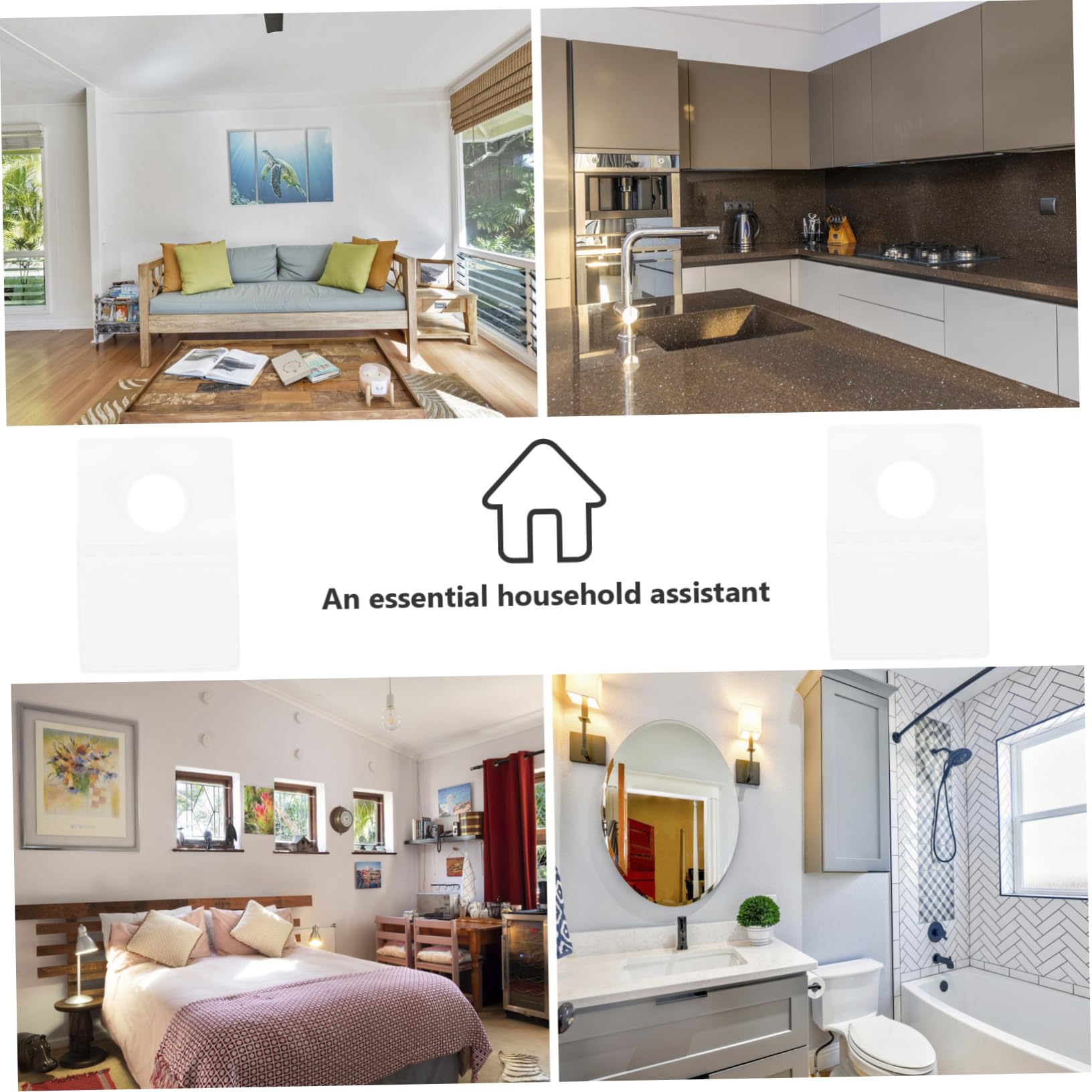 MUSISALY Sticker Hooks 100pcs Round Hole Adhesive Tabs Retail Store Display Hooks Self-Adhesive Hanging Tabs