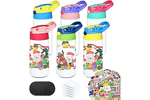Kids Sublimation Tumblers: Unleash Your Inner Artist on 6 Blank 12oz Water Bottles!