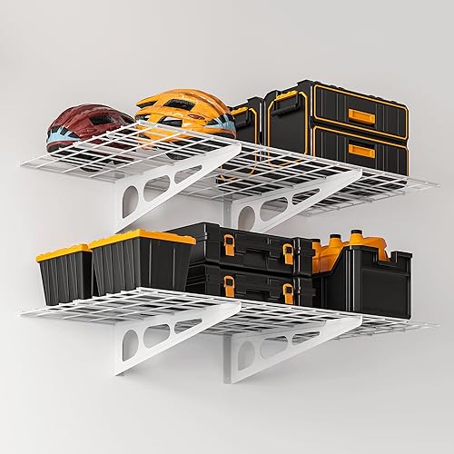 Miniatura 15 de Estantería de garaje de 1 x 6 pies, paquete de 2 estantes de pared para garaje, cocina, almacenamiento de despensa, estantería de capacidad de carga
