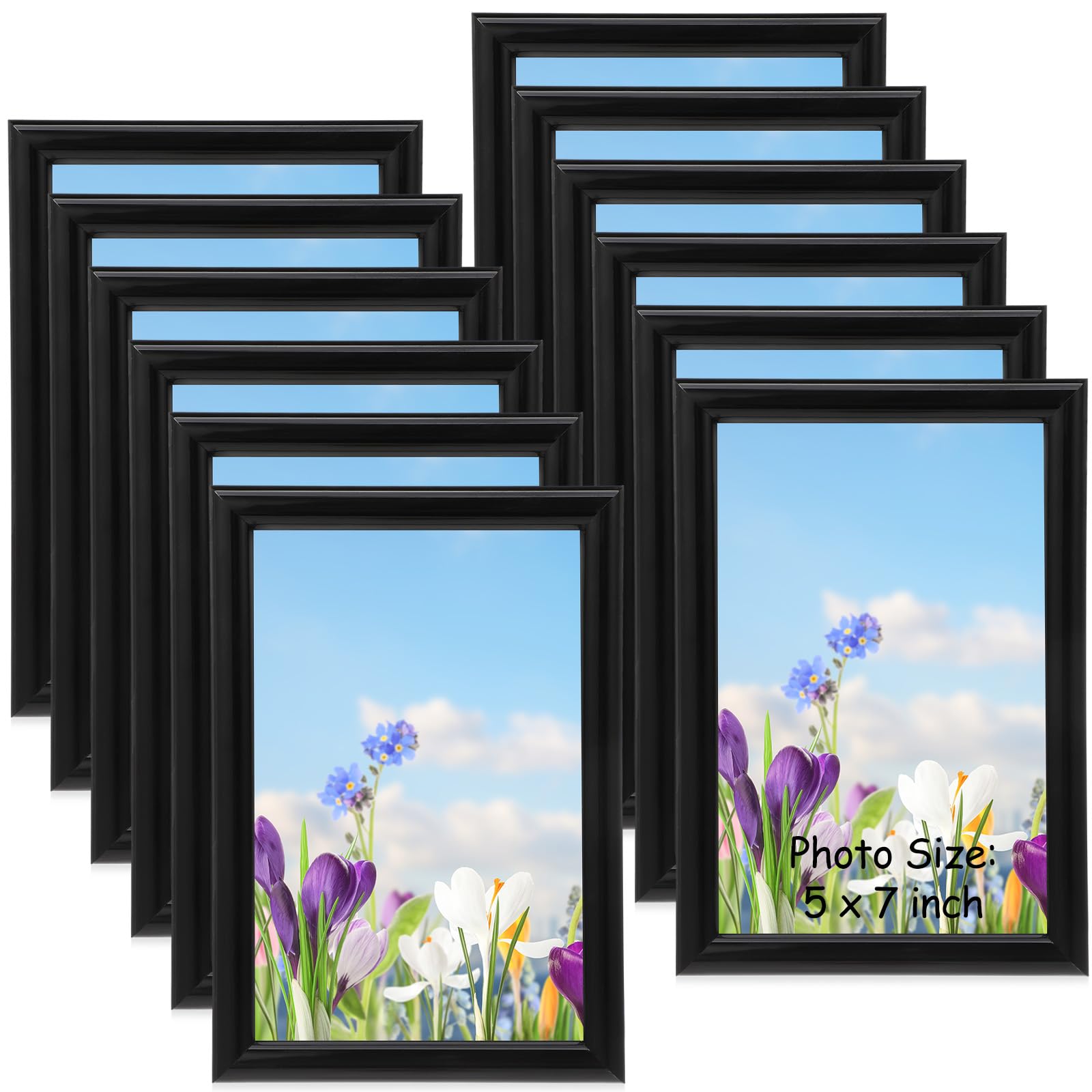 Cadres photo noirs 13x18 cm en lot de 12 par Redbaker pour table