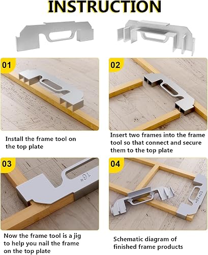 Miniatura 4 de Herramienta de marco 3 en 1 herramienta de diseño de pernos de marco de 12 pulgadas, 14 pulgadas16 pulgadas, herramienta de marco de precisión de