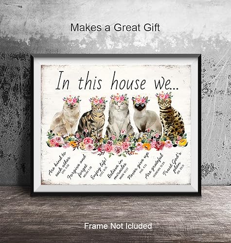 Miniatura 4 de Family Wall Art - Inspirational Quotes Scripture Bible Verse Wall Art- Catholic Christian Gifts for Women - Religious Home Decor - Spiritual Wall