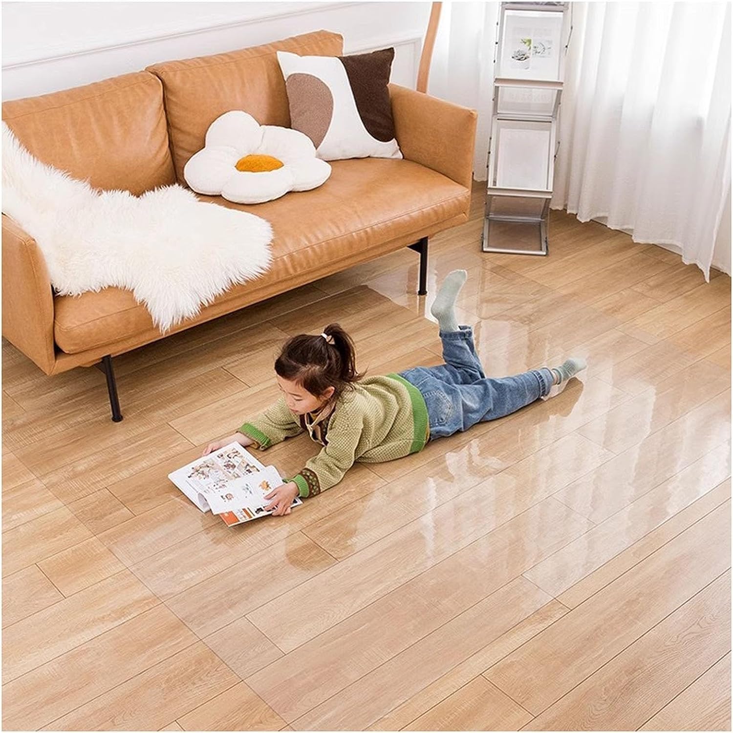 Tapis antidérapant de 142,2 x 223,5 cm résolvant le glissement des chaises sur carrelage