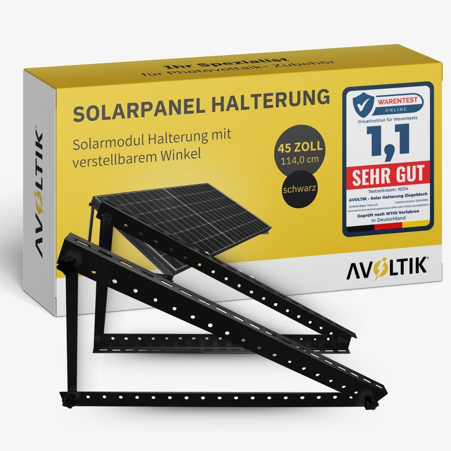 Support de panneau solaire de toit Avoltik, fixez vos panneaux solaires en aluminium à la maison