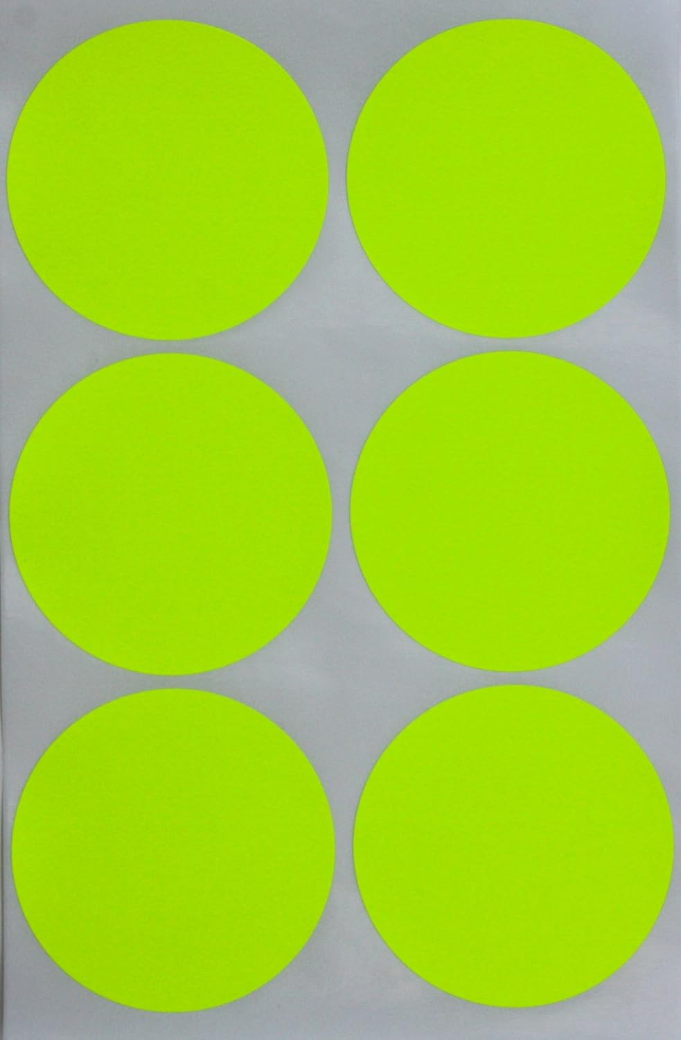 Royal Green Round 2" inch Neon Yellow Sticker Labels for