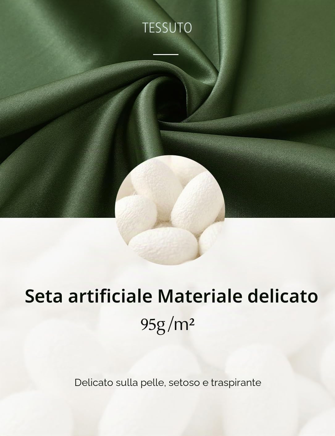 Coucoland - Accappatoio lungo da donna, tinta unita, con maniche in pizzo, per damigella d'onore, kimono in raso, biancheria da notte da donna, estiva