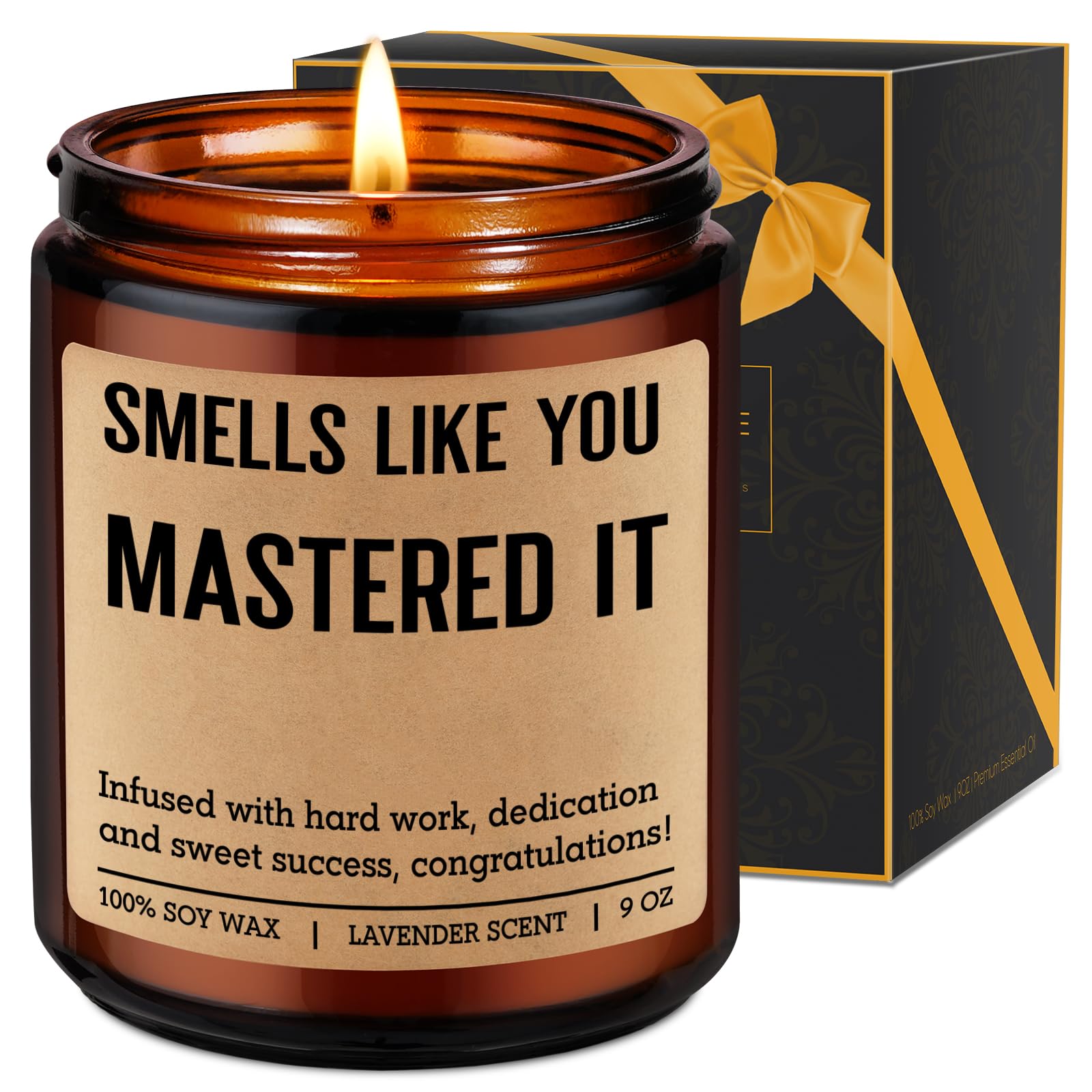 Fairy's Gift Grad Candle, Masters Degree Graduation Gifts for Her Him, 2026 Graduation Gifts for Masters Degree Women Men, Congratulations Presents for MBA Graduates, Congrats Presents for Masterate