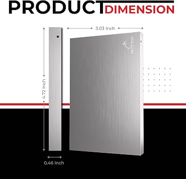 Storite 2.5 Inch Portable External Hard Drive 1TB Silver | USB 3.0, Ultra Slim Aluminium HDD, 5.0 Gbps Data Transfer, For PC, Mac, Laptop, Gaming Console, Desktop