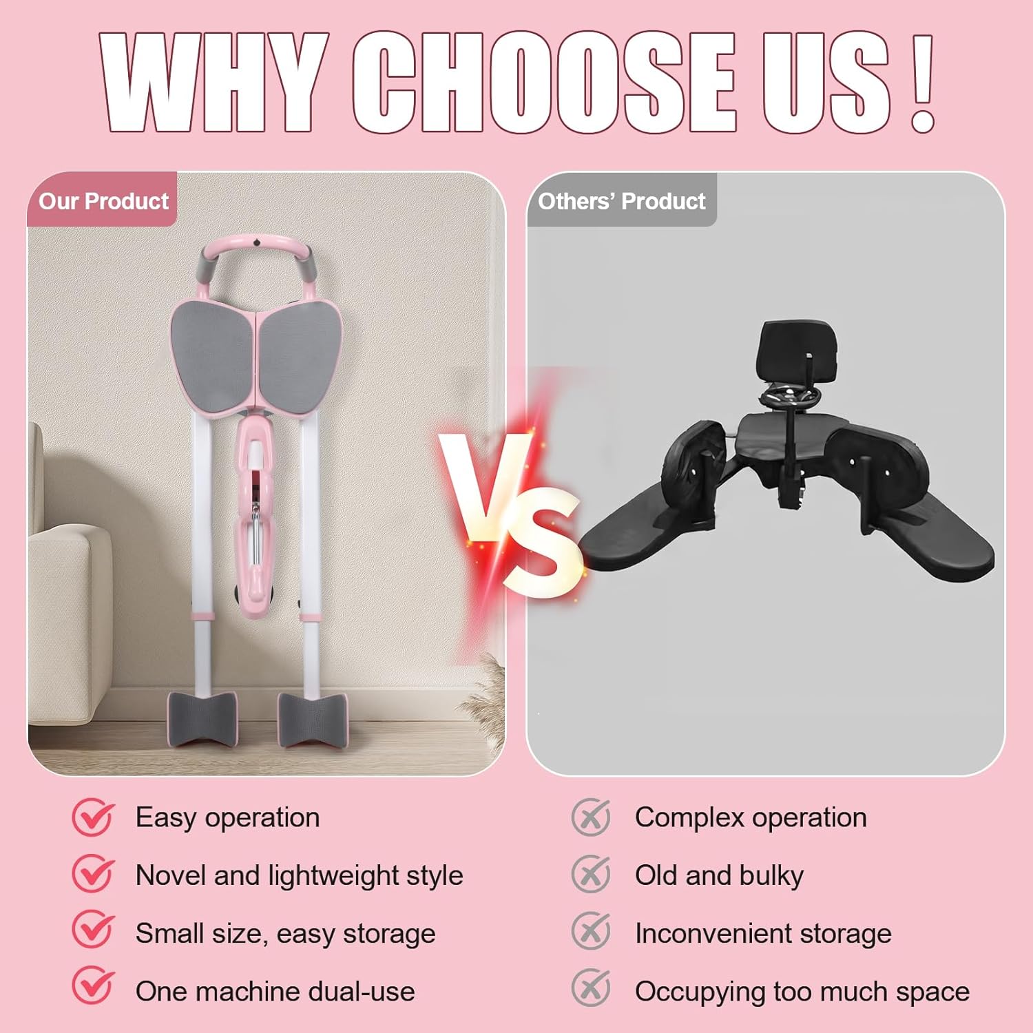 YOXIER Leg Stretcher, Split Machine for Flexibility, Gymnastics Equipment for Kids, Splits Adjustable 0-230° Leg Split Stretching Machine for Ballet, Yoga Training Equipment, Silent Wheels, 330lbs C