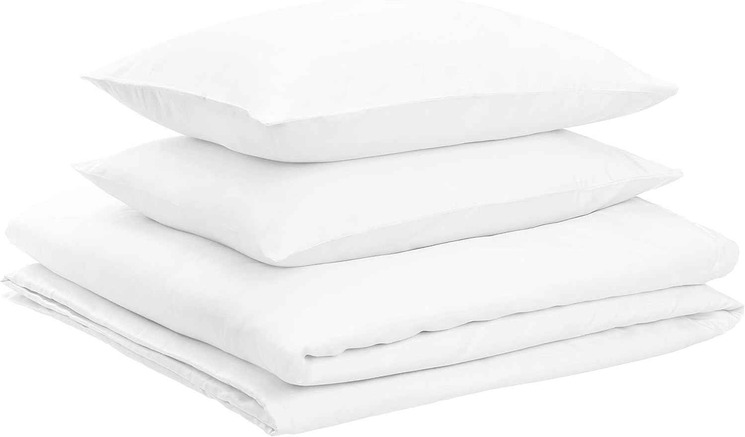 AmazonBasics Cotton and Rayon Derived from Bamboo Duvet Cover Set King/Cal King, White