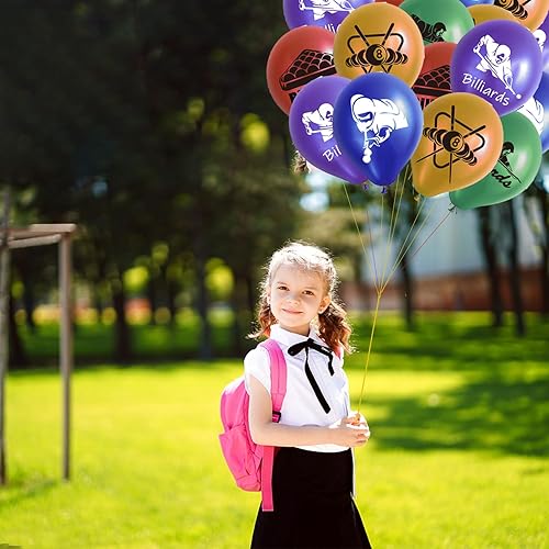 Miniatura 3 de Globos de látex de billar, 50 unidades, bola de billar, deportes, fiesta de cumpleaños, suministros de decoración de fiesta temática de billar