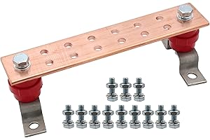 LBY .24"x 1.97"x 9.8" Wall Mounted Copper Ground Bar Kit