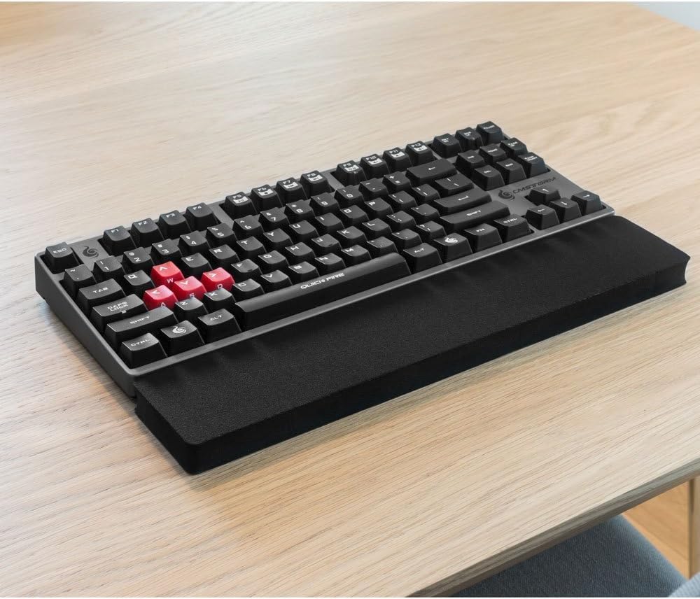 Grifiti Fat Wrist Pad 14 2.75 X 14 X 0.75 Inch Keyboard Wrist Rest for Tenkeyless Mechanical and Gaming Keyboards (2.75 x 14 inches, Black Nylon) : Office Products