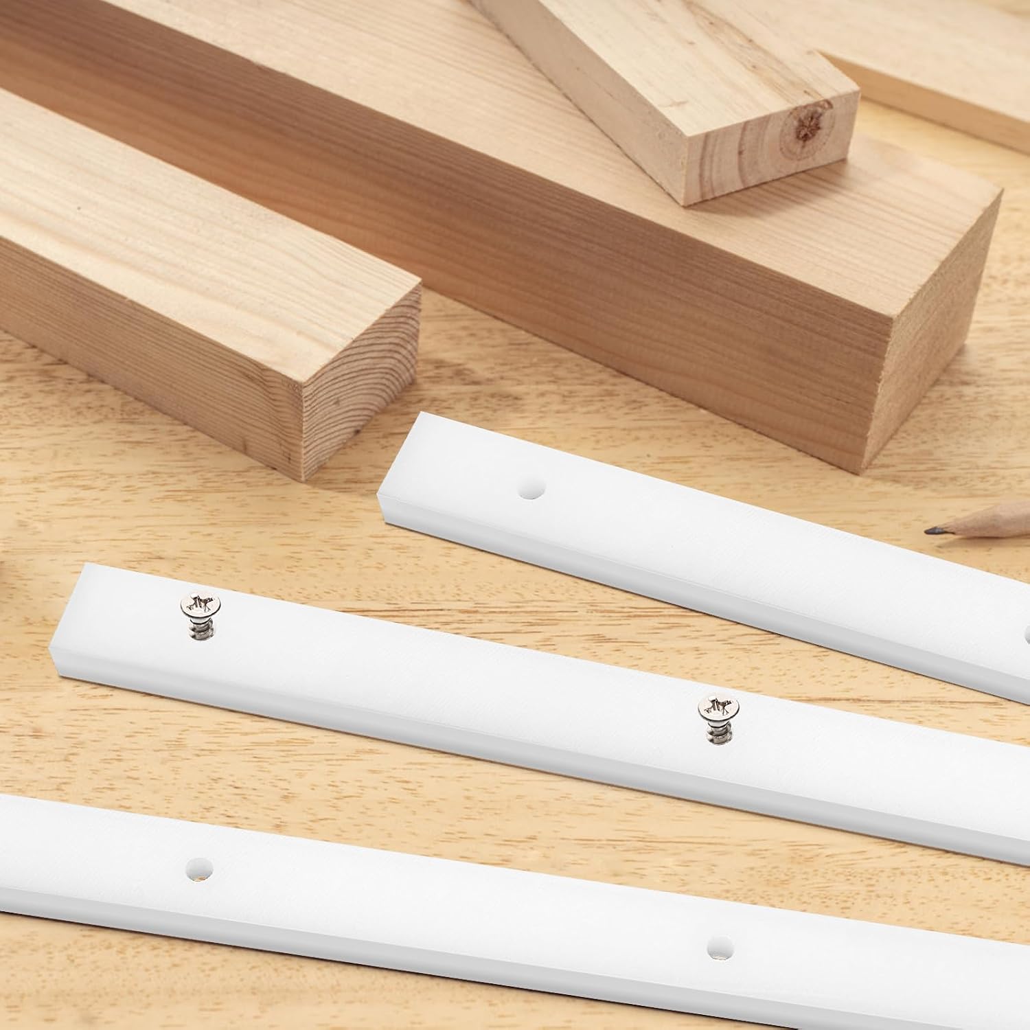 Table Saw Sled Kit, 4PCS Crosscut Sled Miter Bars for Table Saw Runners | Predrilled Holes, 25 Screws, 3/4" x 3/8" x 17"