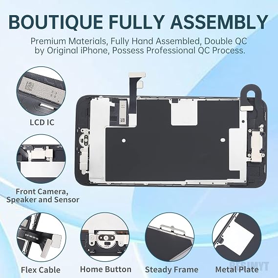 for iPhone 8 SE 2nd Gen Screen Replacement with Home Button 4.7