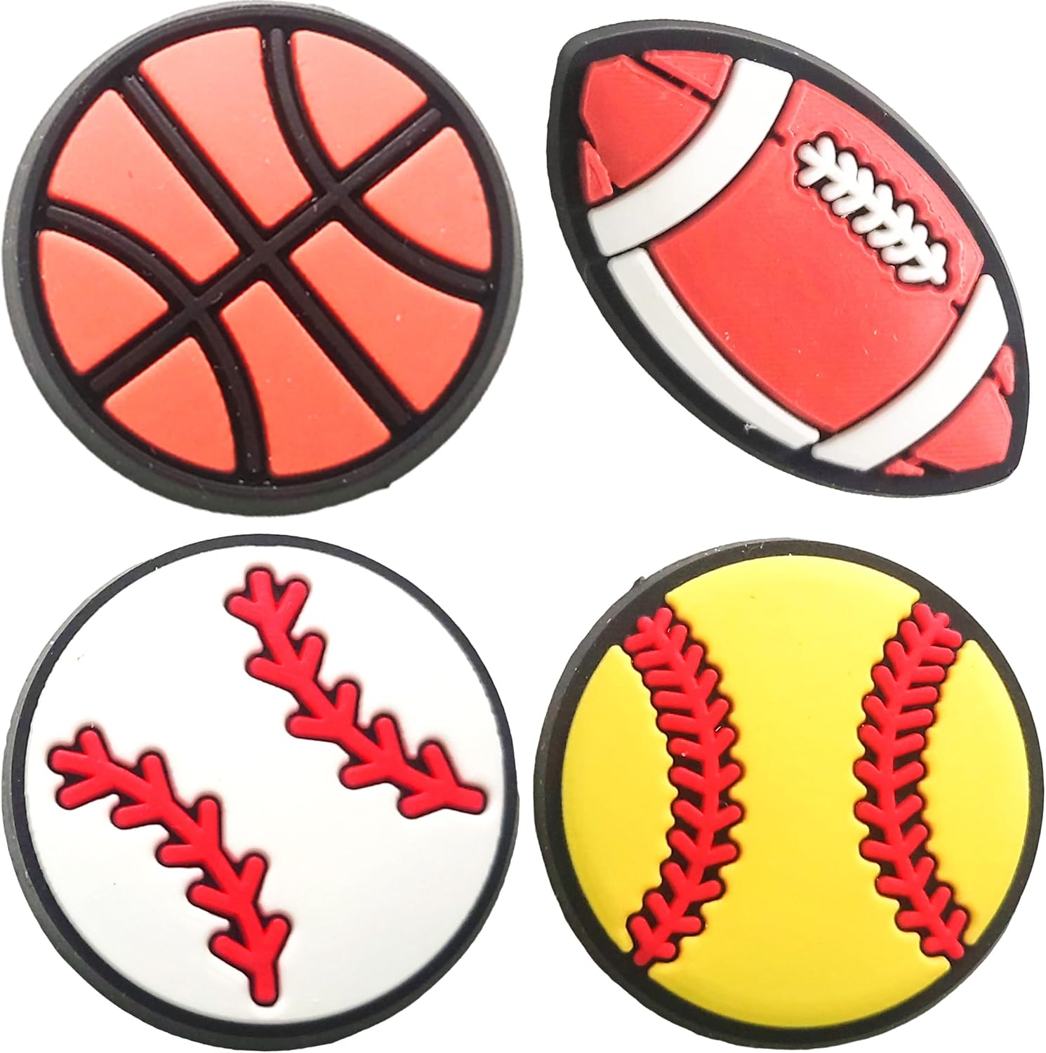 40PCS Sports Shoe Charms for Boys,Baseball Soccer Basketball Football Shoe Decoration Pins for Clog Accessories for Girls Teens Adults Party Favor Gifts