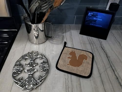 Miniatura 3 de Caroline's Treasures BB1119-BL-BN-PTHD - Juego de soportes para ollas de cocina resistentes al calor, almohadillas calientes de horno para cocinar