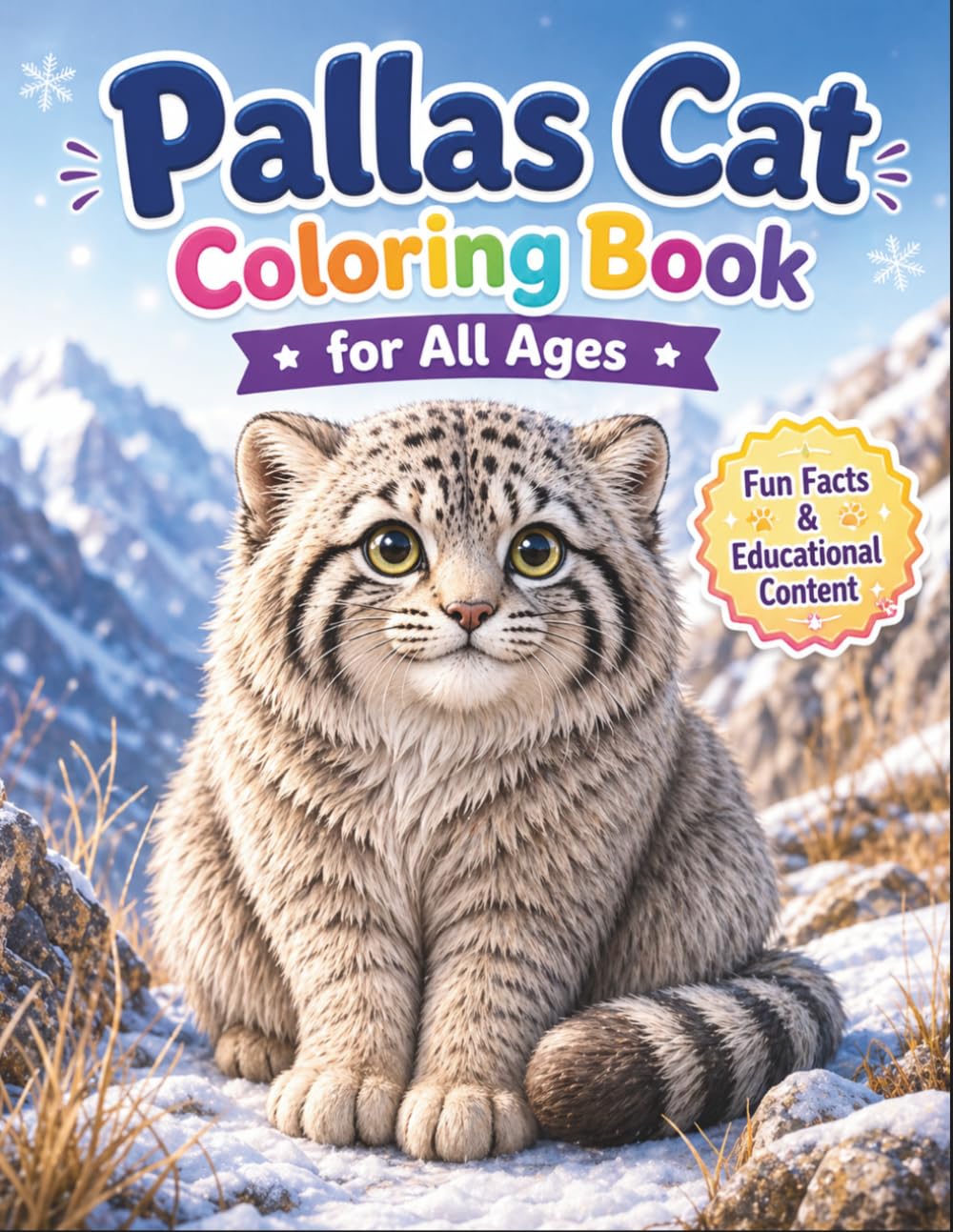 Pallas Cat Coloring Book for All Ages: Rare Wild Cat Designs, Cute & Realistic Manul Illustrations for Relaxation and Learning: 50 Unique Pallas Cat ... Ages | Easy & Detailed | Stress Relief & Fun