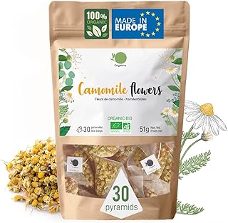 ORIGEENS BIO KAMILLENBLÜTEN TEE Herkunft Europa, 30 Beutel | Lose Teeblätter, Bio Schlaf- und Verdauungstee | Deutsche Kam...