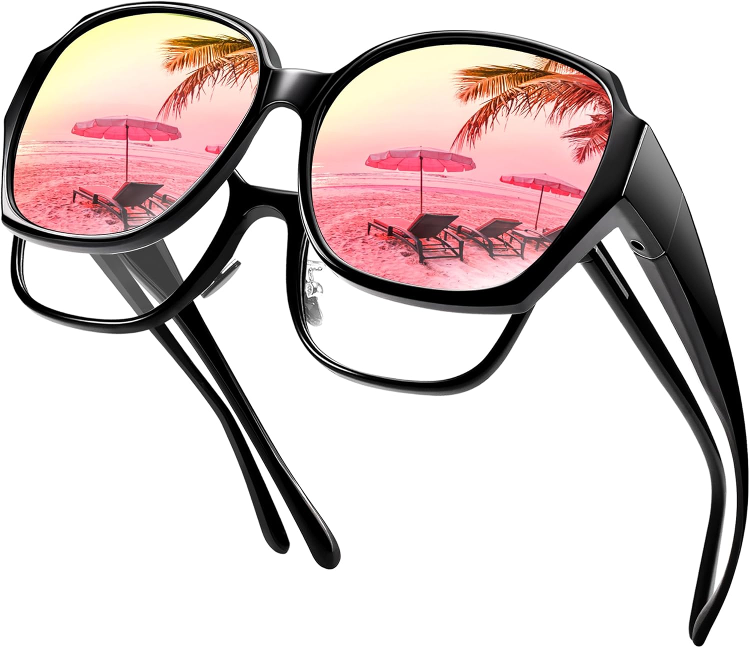 Polarized Over Glasses Sunglasses for Women, Oversized Fit Over Sun Glasses UV400