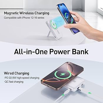 スマホアクセサリー Wireless Powerbank 10,000mAh Amazon.com: 2025 Latest Magnetic Wireless Portable Charger Power