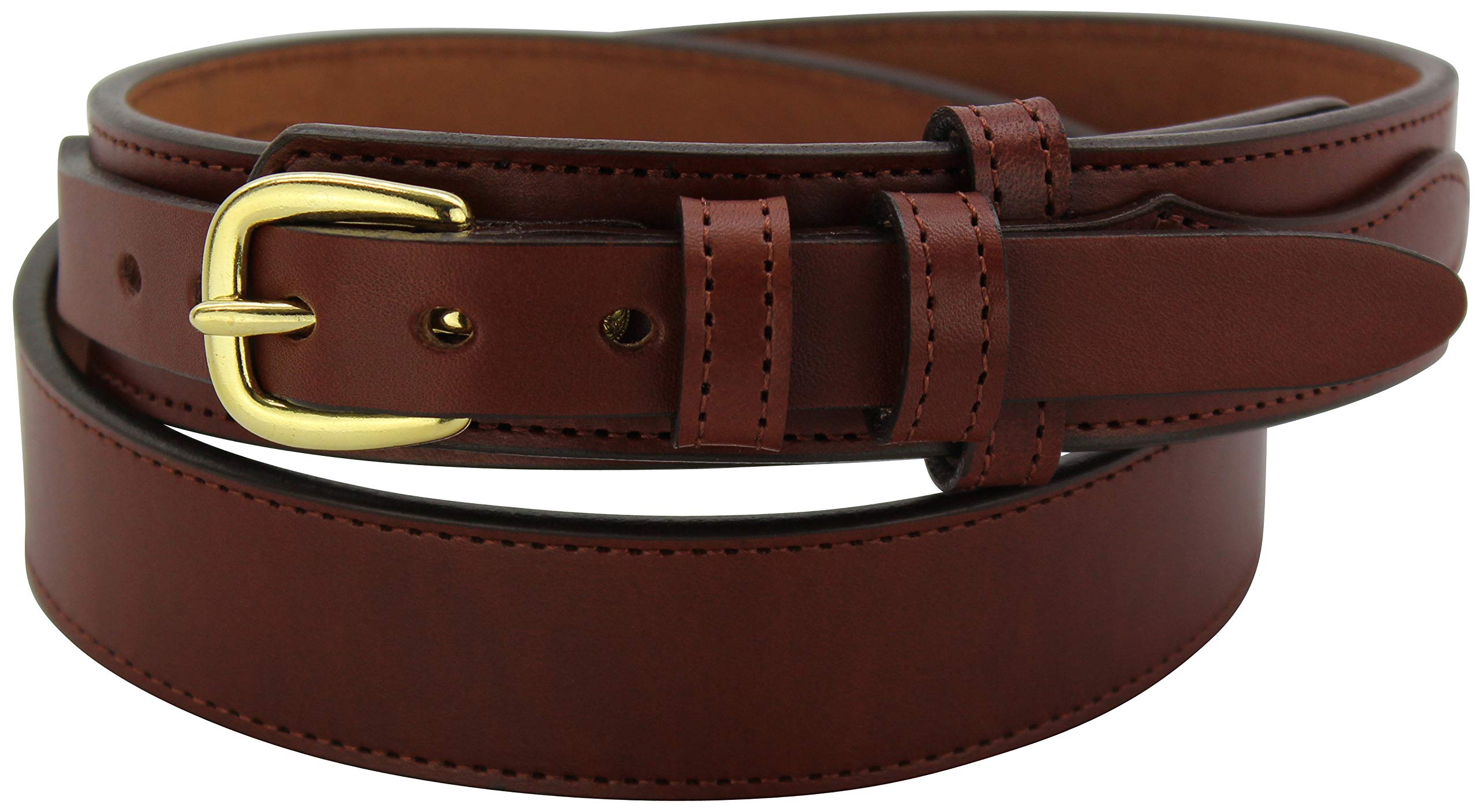 BullhideBelts.comBullhide Belts Mens Leather Ranger Belt, Heavy-Duty, Genuine Full Grain Stitched Leather Belts 1.50" Wide, Made in the USA