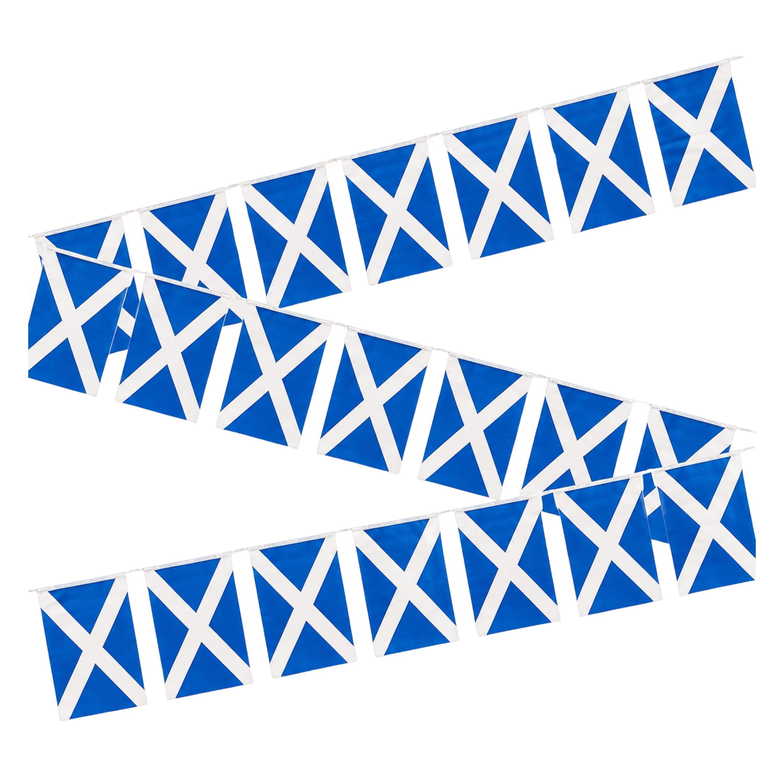 10m/33ft Scotland Flag Bunting for FIFA 2026 World Cup Football Event – 30 Double Sided Scottish Saltire Polyester Banner 14 x 21cm Football Party Decorations, Pub, Sports Bar and Street Celebrations