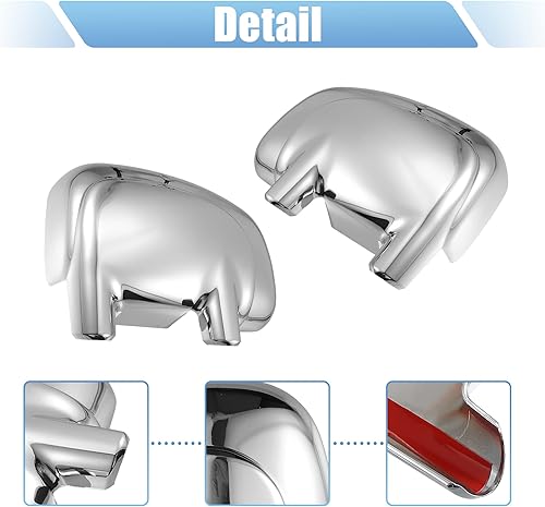 Miniatura 4 de X AUTOHAUX 1 par de cubierta de espejo cromado exterior de automóvil cubierta de espejo completo para Ford F-350 Super Duty 1999-2007 para Ford