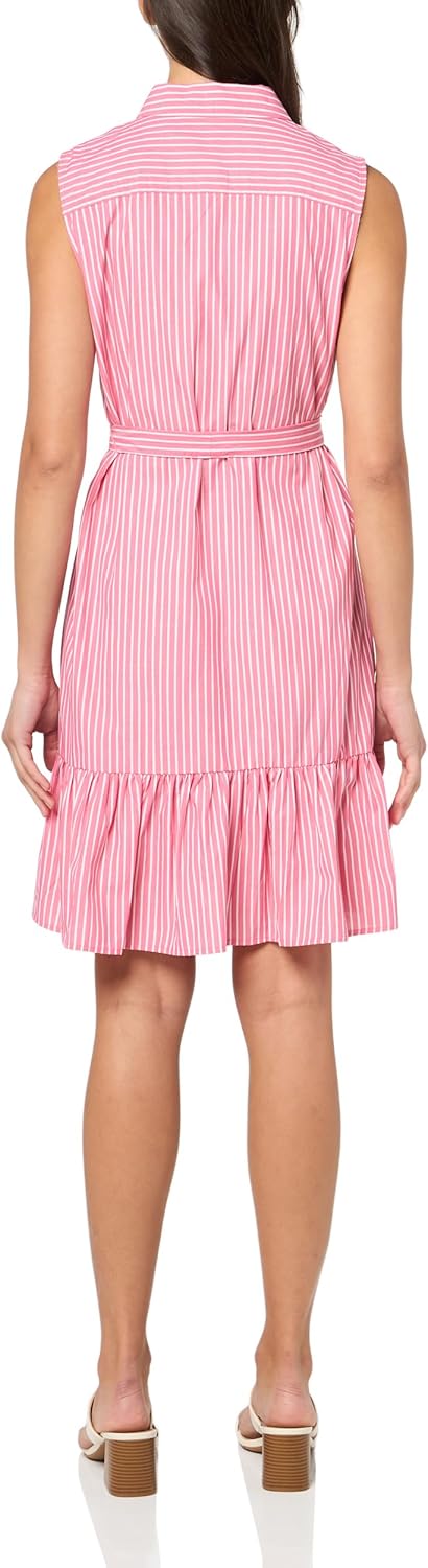 Tommy Hilfiger Womens Ruffle Hem Sleeveless Shirt Dress - Image 2