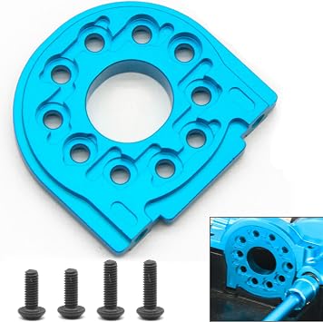 Upgrade Aluminum Alloy Motor Mount Plate Compatible with Tamiya TT02 1/10 RC On-Road Touring Car - TT02 Motor Bracket High-Performance Upgrade Replacement Blue