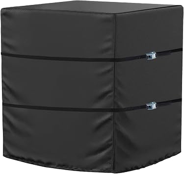 Central Large Air Conditioner Cover for Outside Units, Waterproof Dustproof& Windproof Outdoor Heavy Duty AC Units Cover Black, 34"X34"X30"